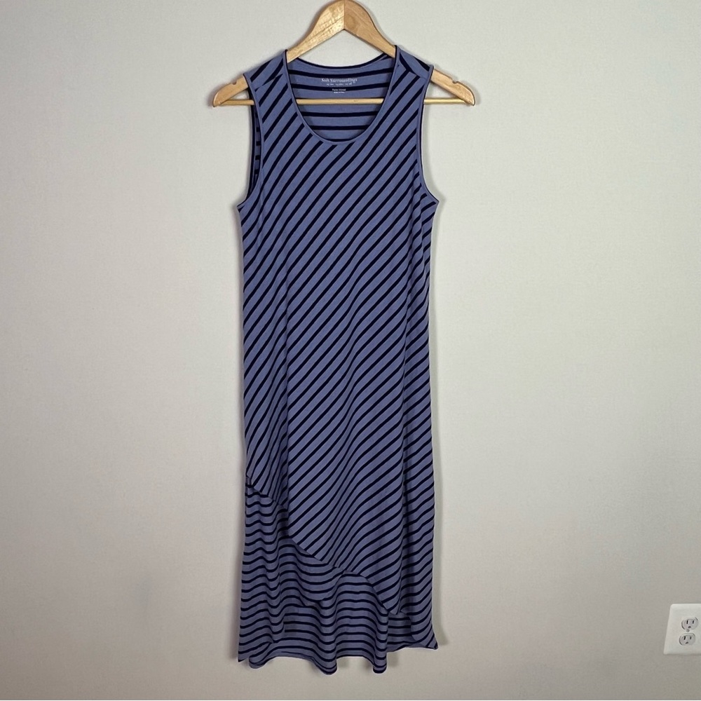 Soft Surroundings Striped Sleeveless Women’s Dress Size Small Petite Pima Cotton